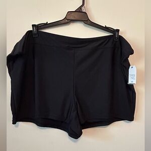 Time and Tru Women's‎ Black Boy Short Swim Bottom Size 3X (24W-26W)